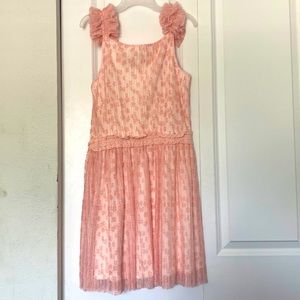 Little girl dress. Soft pink with little pink flowers on it. Size 16
